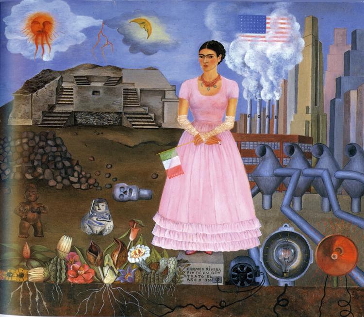 Frida Kahlo FridaKahlo-Self-Portrait-on-the-Border-Line-Between-Mexico-and-the-United-States-1932